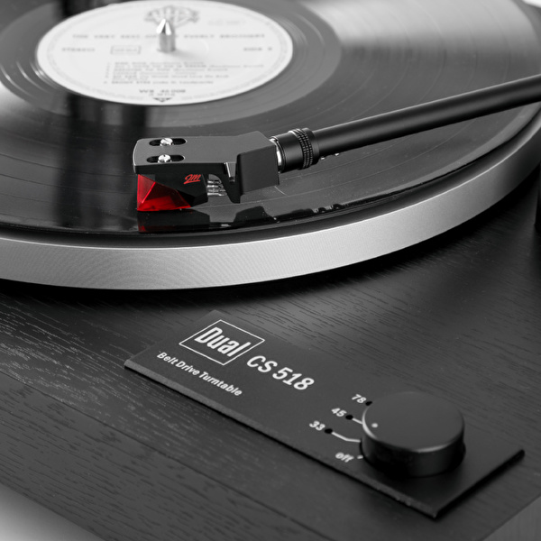 Dual CS 518 Siyah Ahşap Manuel Pikap/Plakçalar (Dahili MM preamfi, 2M Red iğne ve kartuş)