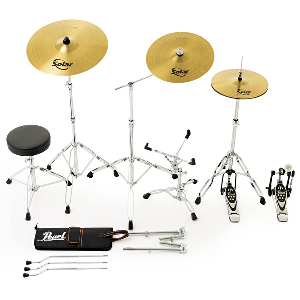 PEARL RS505BC/C31 Roadshow 5 Parça (20B/10T/12T/14F/14S) Aksamlı ve Sabian Zilli Akustik Davul Seti