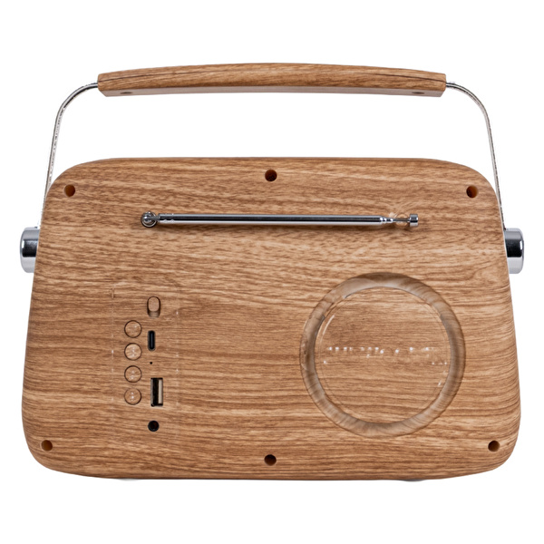 KOZMOS Retro Radyo ve Bluetooth Hoparlör Wooden