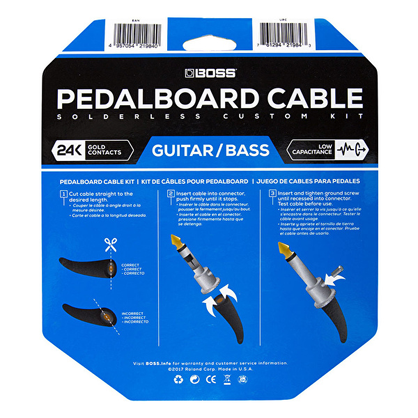 BOSS BCK-12 Pedalboard Kablo Seti / 3.6 m ve 12 Konnektör