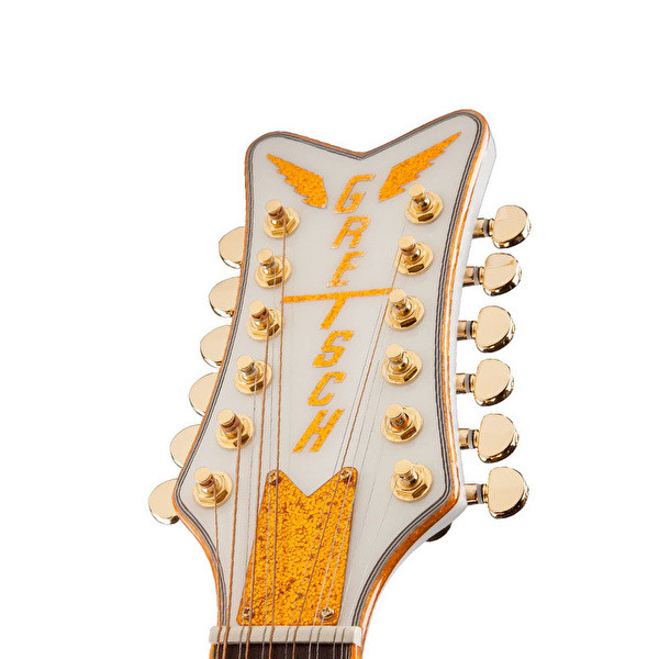 Gretsch G5022CWFE-12 Rancher Falcon Jumbo Gülağacı Klavye 12 Telli Fishman Manyetik Electric White Elektro Akustik Gitar