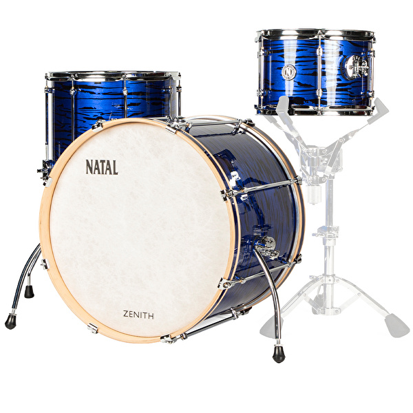 NATAL KZN-TR-FBL Zenith Forge Blue 3 Parça (22B/12T/16F) Akustik Davul Seti