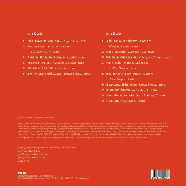 Various Artist – Türk Filmlerinin Unutulmaz Müzikleri - Aşkın Kanunu