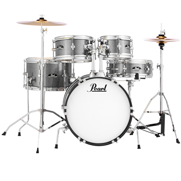 PEARL RSJ465C/C708 Roadshow Jr. Grindstone Sparkle 5 Parça (16B/8T/10T/13F/12S) Aksamlı ve Zilli Akustik Çocuk Davulu