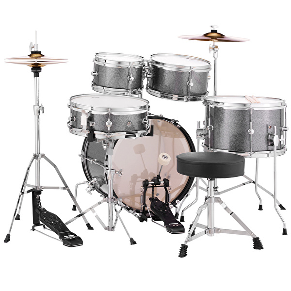 PEARL RSJ465C/C708 Roadshow Jr. Grindstone Sparkle 5 Parça (16B/8T/10T/13F/12S) Aksamlı ve Zilli Akustik Çocuk Davulu