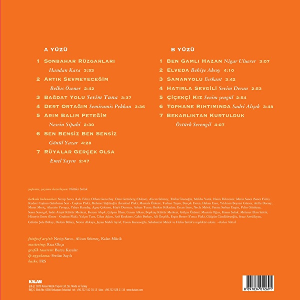 Various Artist-Türk Filmlerinin Unutulmaz Müzikleri - Artık Sevmeyeceğim