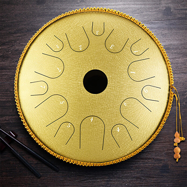 Tongue Drum 14 Notalı Altın Rengi 14″