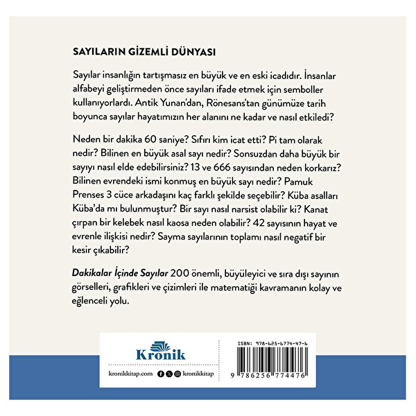 Dakikalar İçinde Sayılar - Anında Açıklanan 200 Temel Kavram