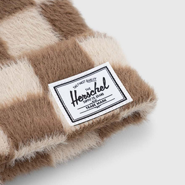 HERSCHEL Polson Faux Mohair - Faun/Whitecap Gray Checker Bere