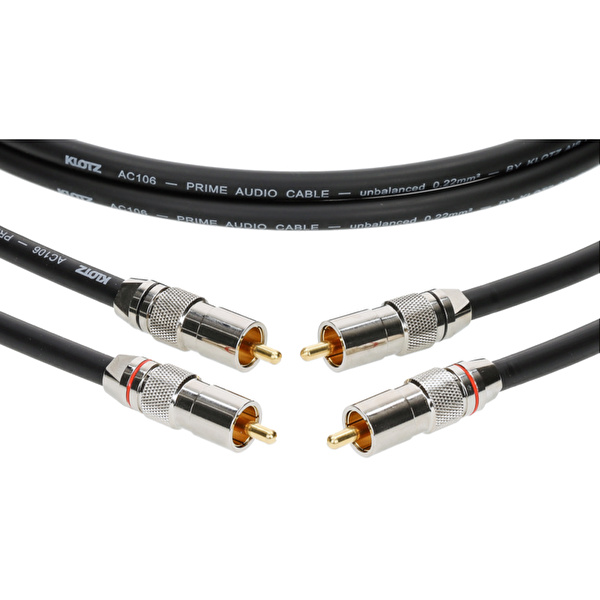 Klotz Altın Uçlu RCA 0,9mt Siyah Ses Kablosu