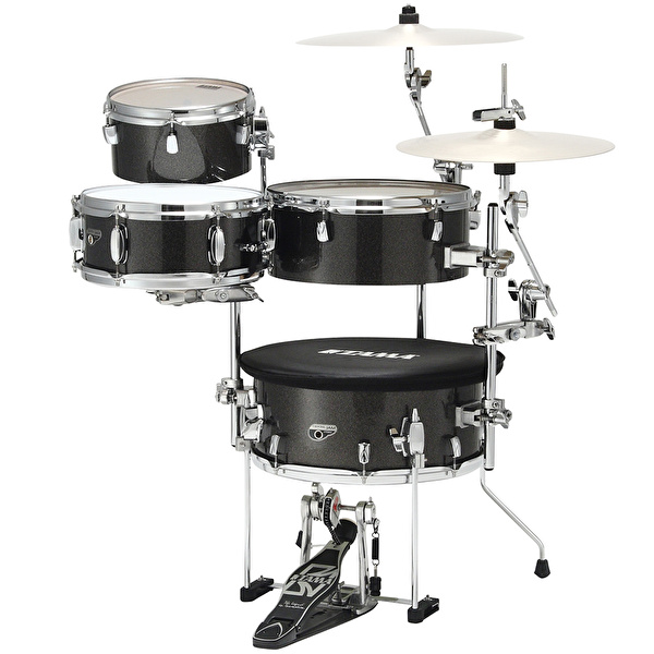 TAMA CJB46C-MGD - Cocktail-JAM Midnight Gold Sparkle 4 Parça (16B/10T/14F/12S) Aksamlı & Çantalı Kompakt Akustik Davul Seti
