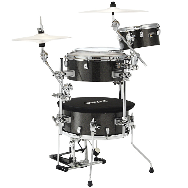 TAMA CJB46C-MGD - Cocktail-JAM Midnight Gold Sparkle 4 Parça (16B/10T/14F/12S) Aksamlı & Çantalı Kompakt Akustik Davul Seti