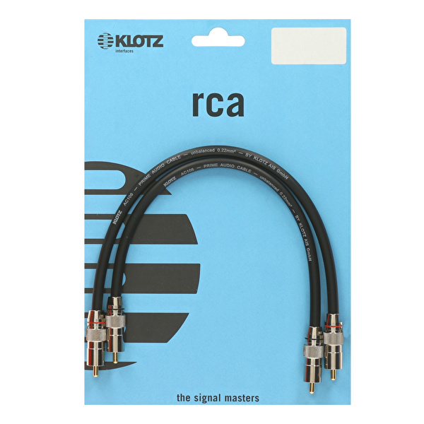 Klotz Altın Uçlu RCA 3mt Siyah Ses Kablosu