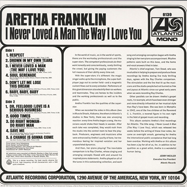 Aretha Franklin - I Never Loved a Man the Way I Love You