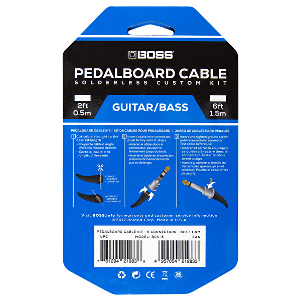 BOSS BCK-6 Pedalboard Kablo Seti