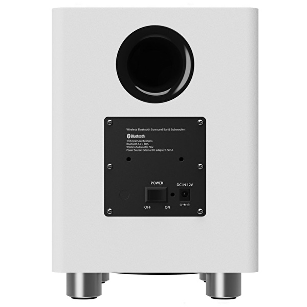 MAJORITY K2 Beyaz Bluetooth' lu Kablosuz Soundbar ve Subwoofer