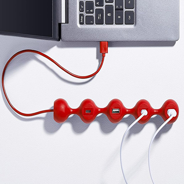 LEXON Peas Hub 2 USB Çoğaltıcı Kırmızı