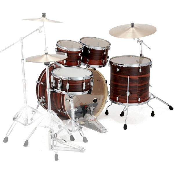 PEARL DMP925S/C828 Decade Maple Mat Koyu Ceviz 5 Parça (22B/10T/12T/16F/14T) Aksamlı Akustik Davul Seti