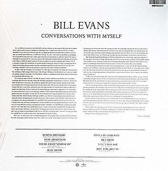 Bill Evans – Conversations With Myself (Back To Black Series 2016 Remastered)