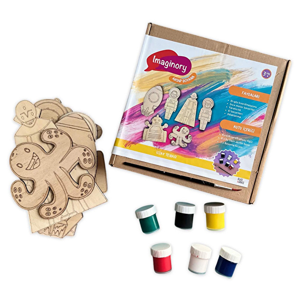 IMAGINORY Ahşap Boyama Seti Uzay