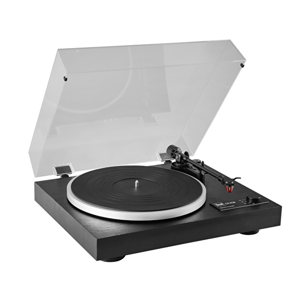 Dual CS 418 Siyah Ahşap Manuel Belt-Drive Pikap/Plakçalar (Dahili MM preamfi, 2M Red iğne ve kartuş)