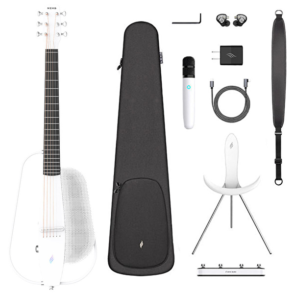 Enya NEXG 2 WH Kablosuz Mikrofonlu ve Aksesuar Paketli Beyaz Elektro Akustik Gitar