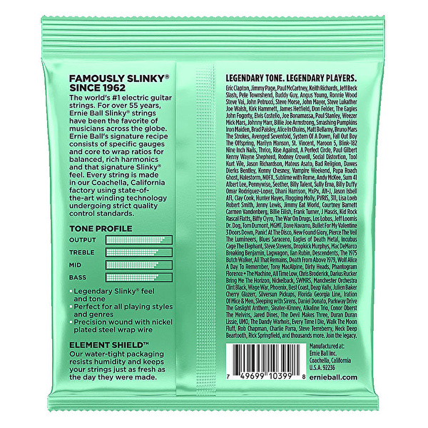 Ernie Ball P02229 Hyper Slinky Nickelwound 8-42 Elektro Gitar Tel Seti