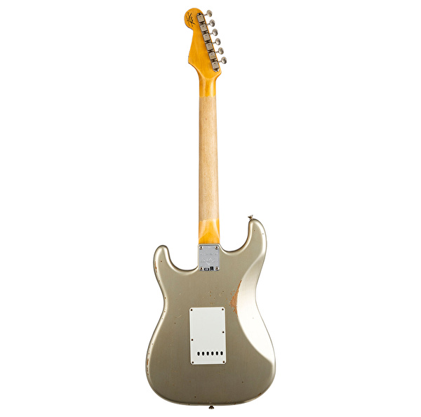 Fender Custom Shop W19 1965 Stratocaster Relic Maple Fingerboard Super Faded Aged Inca Silver Elektro Gitar