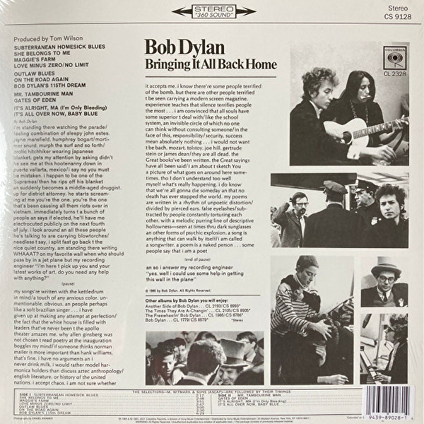 Bob Dylan – Bringing It All Back Home(2022 Reissue)