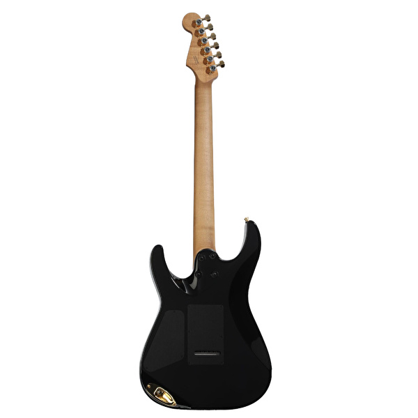 Charvel USA Custom Shop DK24 HSS Black Gold Elektro Gitar w/ Hardcase