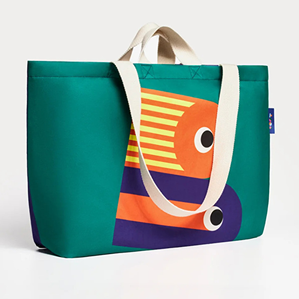 ROOT Yeşil & İndigo Kanvas Çanta