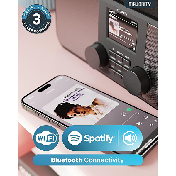 Majority Rostock Saat Dab Radyo BT Hoparlör