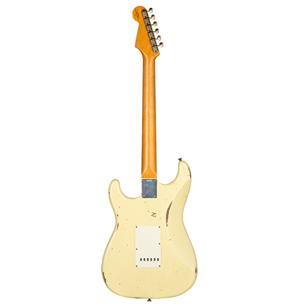 FENDER Custom Shop 1960 Stratocaster Relic Gülağacı Klavye Vintage White Tortoise Shell PG Elektro Gitar