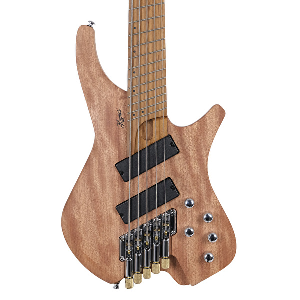 Kozmos KHB-HLB5-NT Headless 5 Telli Natural Bas Gitar