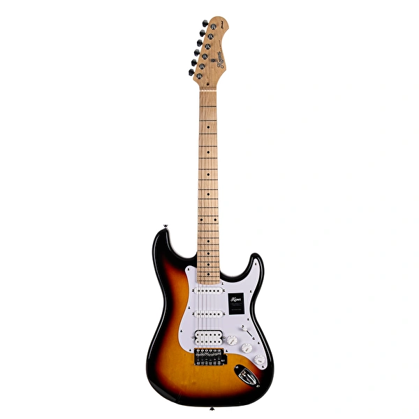 KOZMOS KGP-STG20HSS-3TS Sunburst Elektro Gitar + UNIQUE-MINI-BK 10W Amfi Başlangıç Paketi
