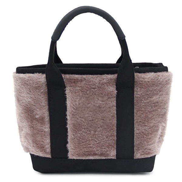 MAISON SACREE Miramar Peluş Gri Extra Mini Kol Çantası