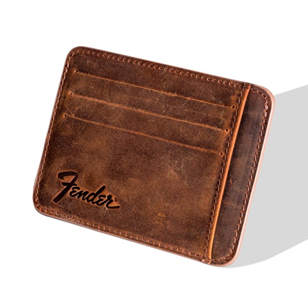 FENDER® Deri Kahverengi Kartlık