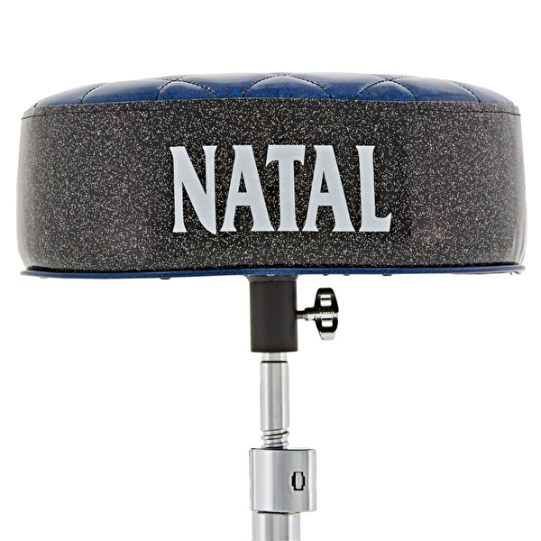 NATAL H-ST-DTBB - Mavi Davul Taburesi (Siyah Yan Detaylı)