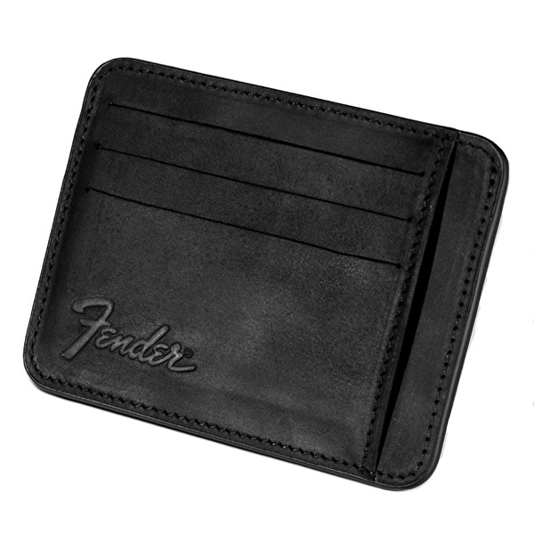 FENDER® Deri Siyah Kartlık