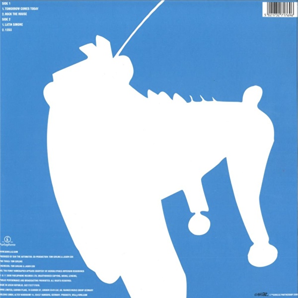 Gorillaz - Tomorrow Comes Today (25th Anniversary - White & Blue Color-In-Color Vinyl)