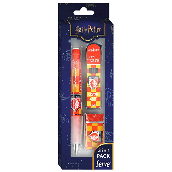 SERVE Harry Potter Gryffindor Damalı Uçlu Kalem Seti