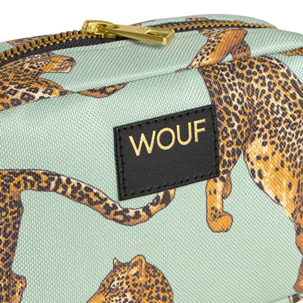 WOUF Emerald Leopard Make Up Bag