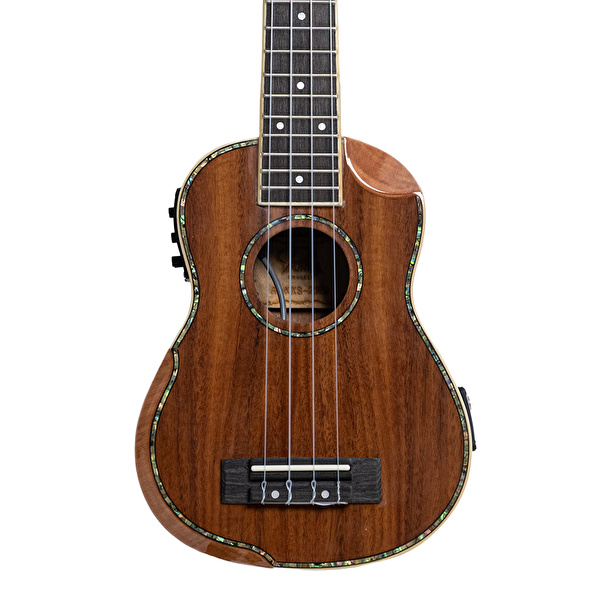 Puka KXS-21EQ Venge Kapak Kesik Kasa Tunerli Soprano Elektro Ukulele