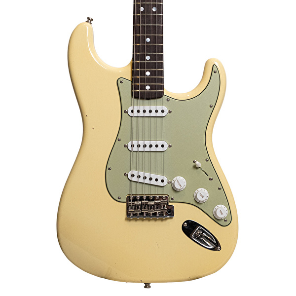 Fender Custom Shop 1965 Stratocaster Journeyman Relic Closet Classic Hardware   9,5 - 12 Aged Vintage White Elektro Gitar