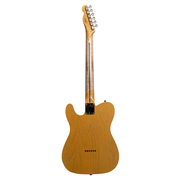 Fender Custom Shop 1951 Telecaster Journeyman Relic Akçaağaç Klavye Aged Nocaster Blonde Elektro Gitar