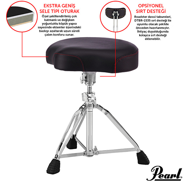 PEARL D-3500 - Roadster Sele Tipi Davul Taburesi