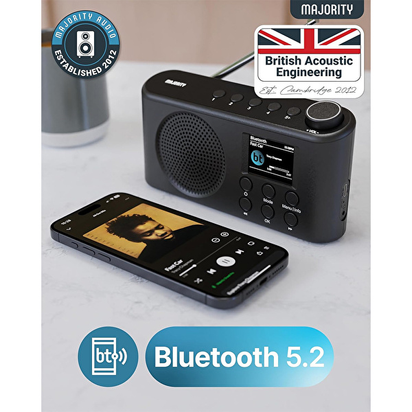 Majority Orwell Pro Taşınabilir DAB/FM Radyo Bluetooth Hoparlör