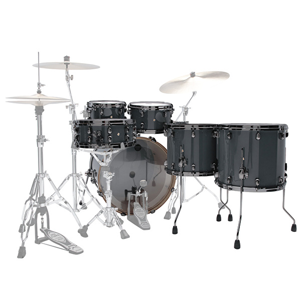 TAMA MBS52HZBNS-SGR - Starclassic Performer Smoky Gray 5 Parça (22B/10T/12T/14F/16F) Hyper-Drive Tomlu Sınırlı Üretim Akustik Davul Seti
