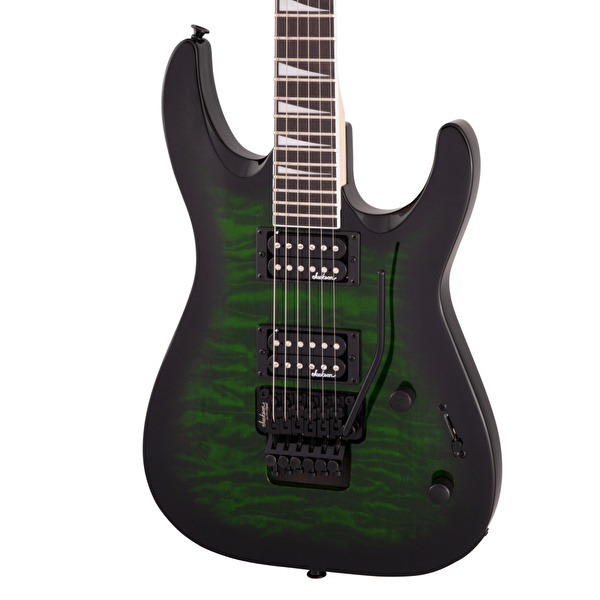 Jackson JS Series Dinky Arch Top JS32Q DKA Amaranth Klavye Transparent Green Burst Elektro Gitar