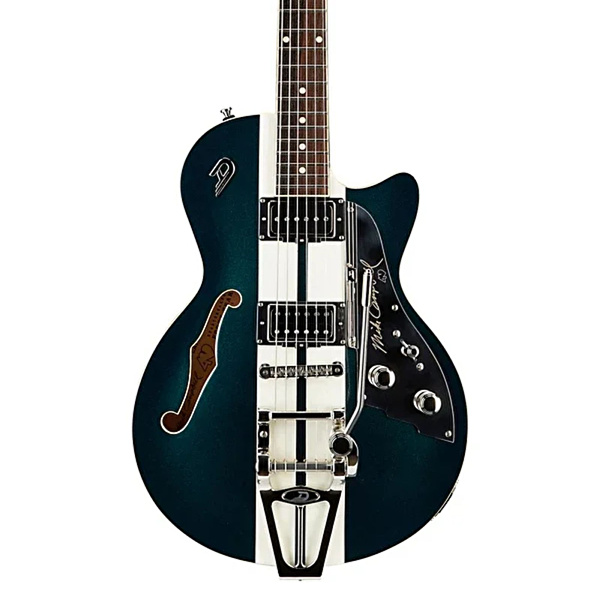 Duesenberg Mike Campbell 40th Anniversary Green/White Case Dahil Elektro Gitar